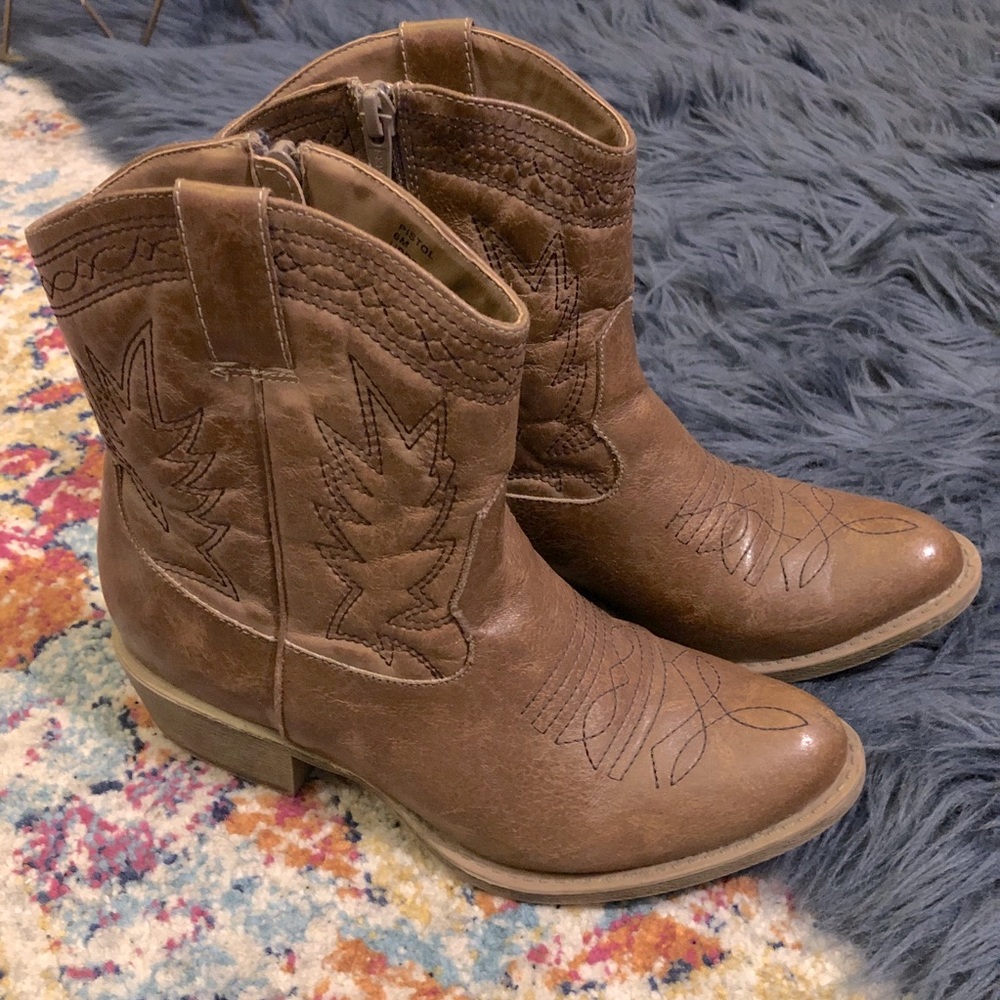 Big Girls Ankle Cowboy Boots